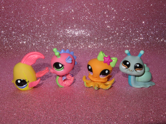 AUTHENTIC LPS DIORAMA AQUARIUM FRIENDS RARE BONUS PETS
