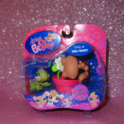 AUTHENTIC LPS WALMART EXCLUSIVE PET PAIRS RACCOON #713 IGUANA #712 NIB
