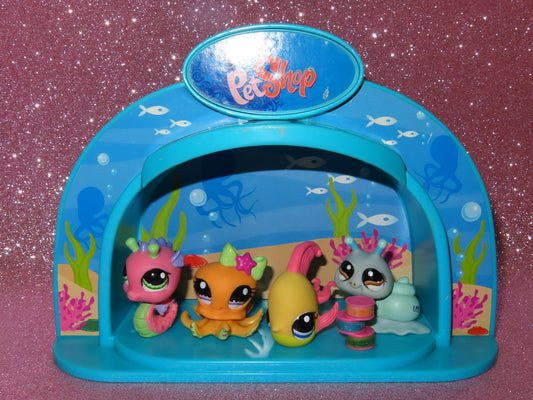 AUTHENTIC LPS DIORAMA AQUARIUM FRIENDS RARE BONUS PETS